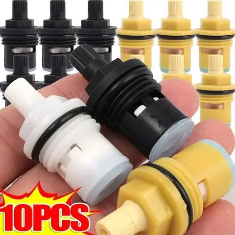 범용 수도꼭지 밸브 교체 탭, 황동 세라믹 디스크 카트리지, 내부 수도꼭지 밸브, 욕실 주방 싱크대 액세서리, 10 개, 1 개