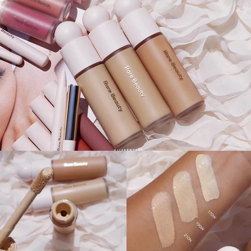 Rare Beauty 3Color Foundation Wodoodporny Podkład w Kompaktach Pasujący do Naturalnej Skóry Azjatyckiej, Umożliwia Tworzenie Naturalnego Makijażu, Puder do Różu