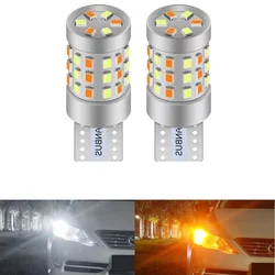 2pcs W5W T10 Led Bulbs Canbus Dual color 2016 42SMD 9-30v led 168 194 Car Interior Reading Dome Lamp Wedge Turn Side Bulbs