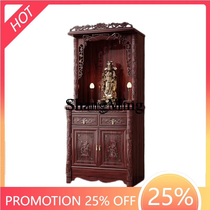 

ZYY New Chinese Sour Branch Wood Solid Wood Buddhis Buddhist Platform God of Wealth Supply Table Buddhist Cabinet