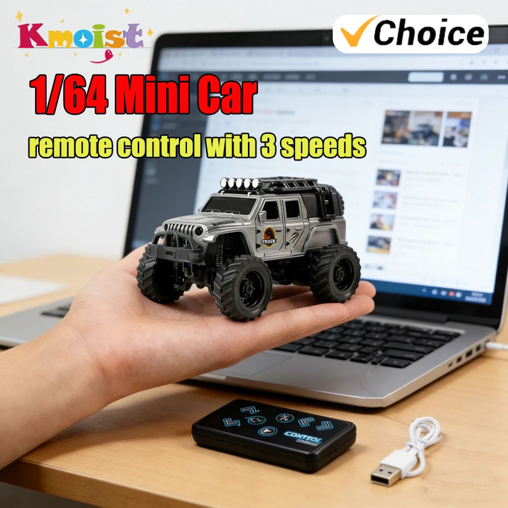 

Миниатюрная радиоуправляемая машинка-краулер 1/64 из сплава, дрифт-модель внедорожника на пульте управления для детей и мальчиков, подарок на день рождения