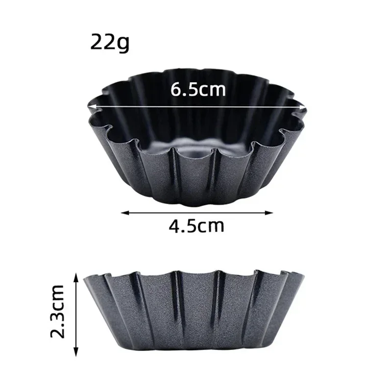 2/4/6/8/12pcs Non-stick Carbon Steel Egg Tart Mould Pie Pizza Cupcake Baking Cup Tartlets Pans Cake Pastry Bakeware Accessories