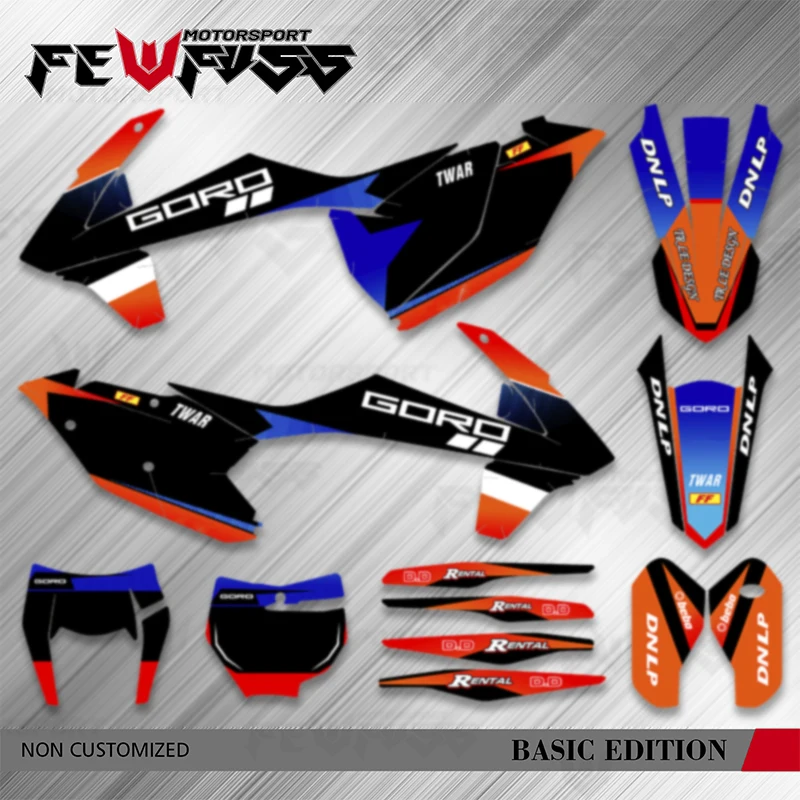 

Fewfuss для KTM EXC EXC-F 2017 2018 2019 SX SXF 2016 2017 2018 мотоциклетные графические наклейки, наклейки с номером, имя на заказ
