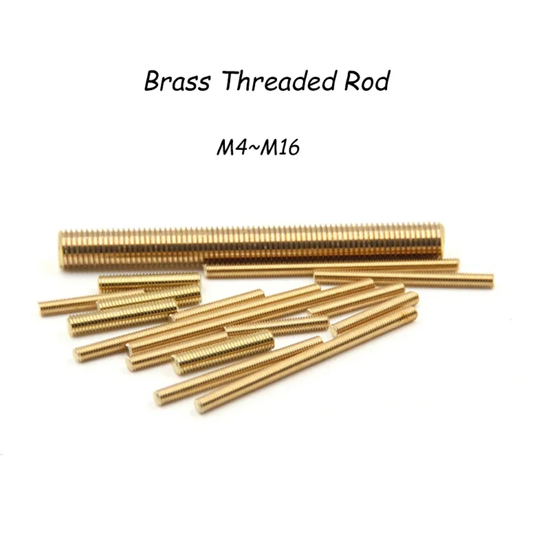 

M4 to M16 Metric Full Thread Brass Stud Bar Corrosion Resistant Double End Bolt