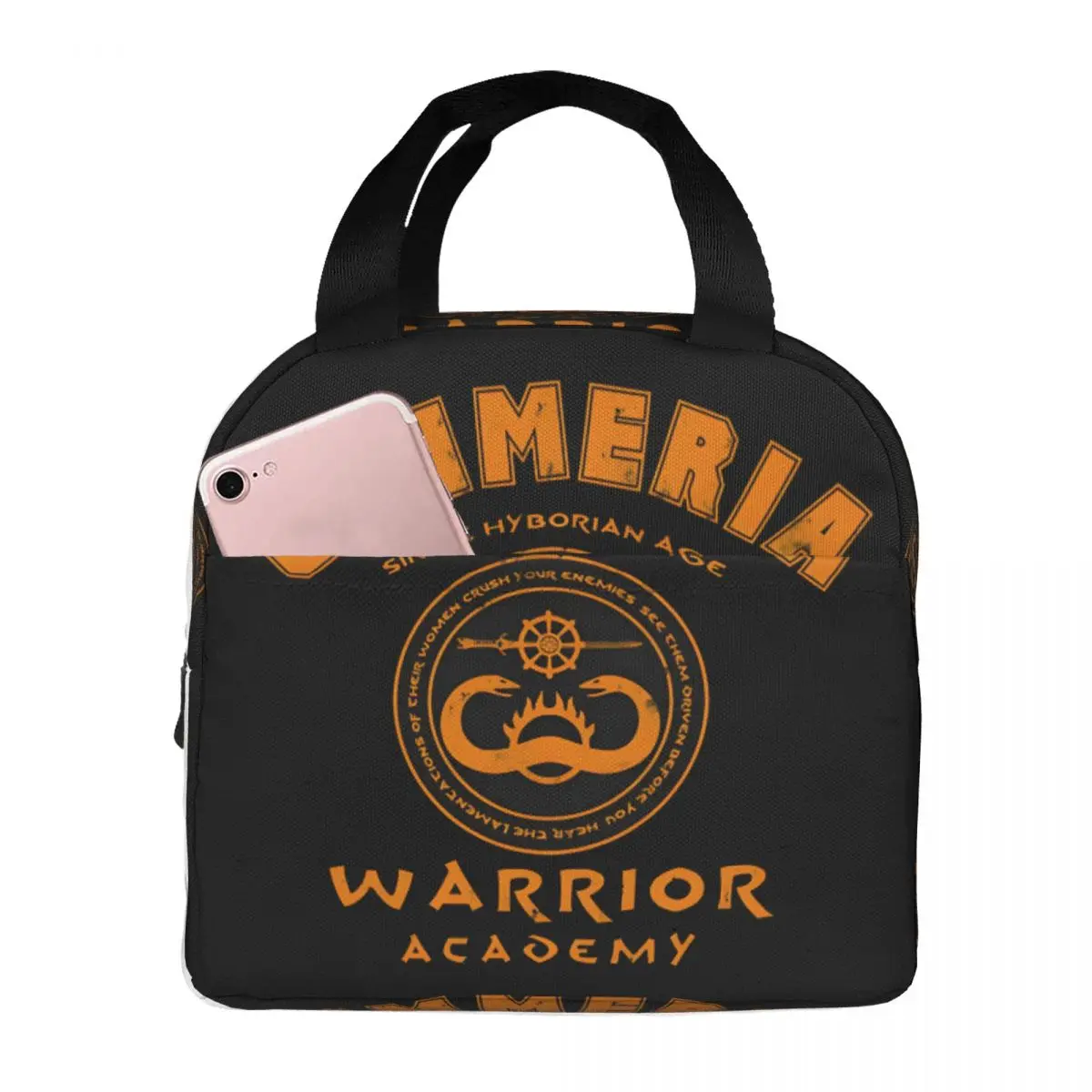 

For Travel Warrior Academy Zipper Closure Unique C-Conan The Barbarian Lunch Container For Women Picnic Storage