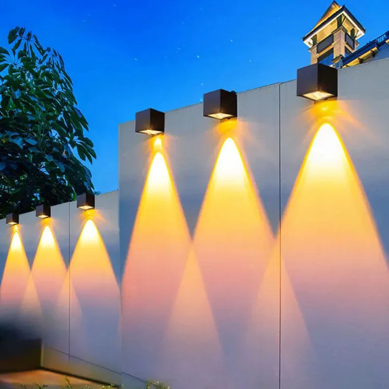 

LED Solar Light Outdoor Garden Square Wall Lamp Sunlight Sensor IP65 Waterproof Courtyard Yard Balcony Fence Decoration Lamps