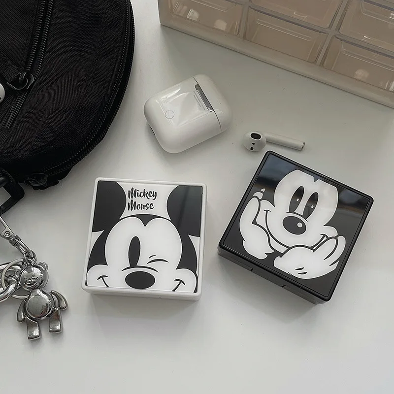 Disney Mickey Mouse Cartoon Lovely Travel Kits Pocket Mini Contact Lens Case Travel Kit Easy Carry Mirror Lenses Box Container