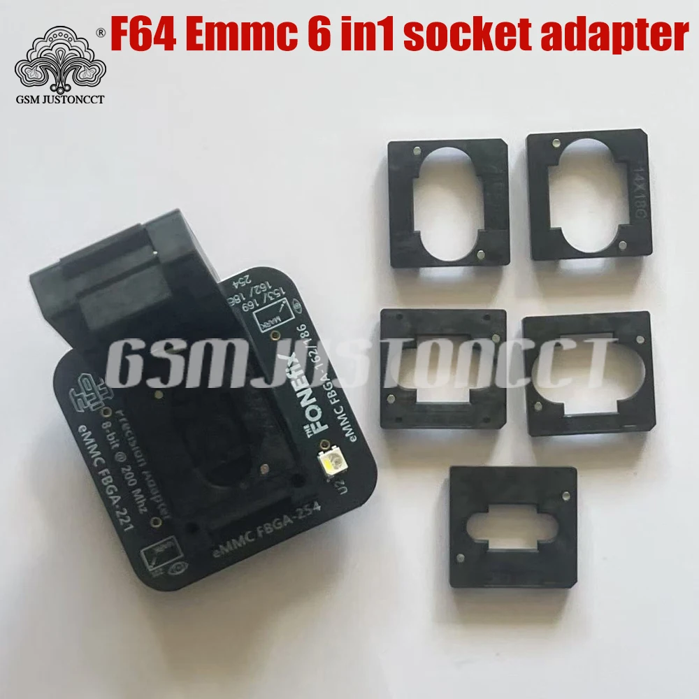 F64 Lite EMMC 6 in 1 Adapter FBga-221/162/186/153/169 Socket
