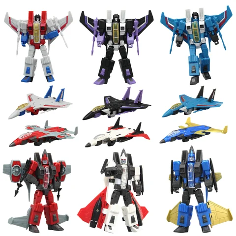 변환 함대 로봇 장난감 스러스트 Starscream Perceptor 항공기 소규모 만화 비행 팀 그림 모델 장난감