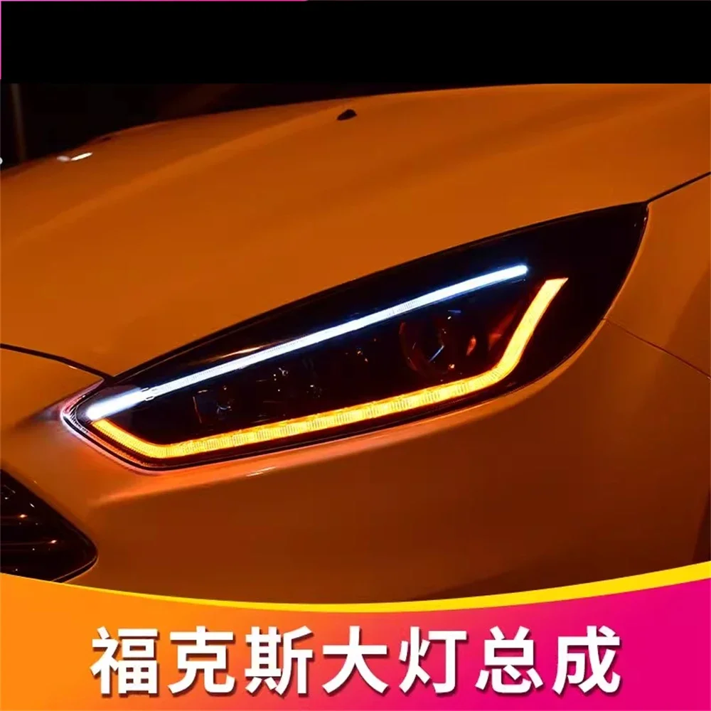 

Автомобильный светодиодный передний фонарь в сборе для 15-18 Ford Focus дневные ходовые огни DRL 2 шт.