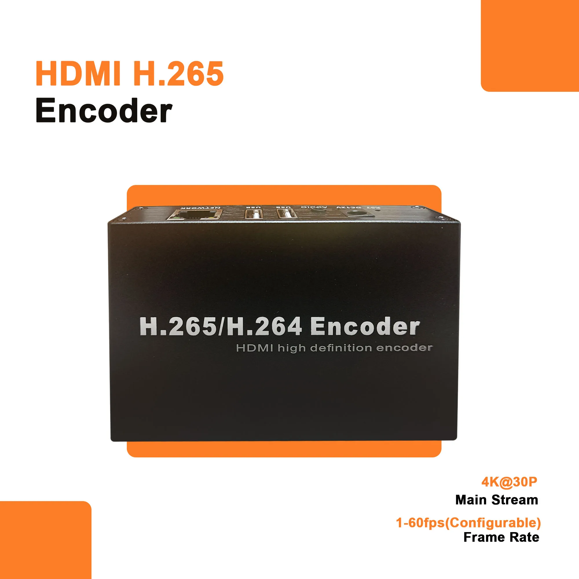 4K Video Encoder HDMI PC Surveillance NVR Opname Dubbele USB2.0 Camera Opnamefunctie ONVIF/HK Compatibel YouTube Facebook.