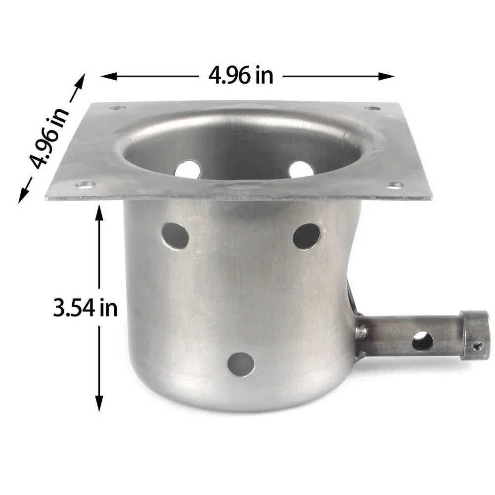 Replacement Fire Pot for Pellet Grills Supporting Stretch Model Configuration and Including Ignition Rod Feature