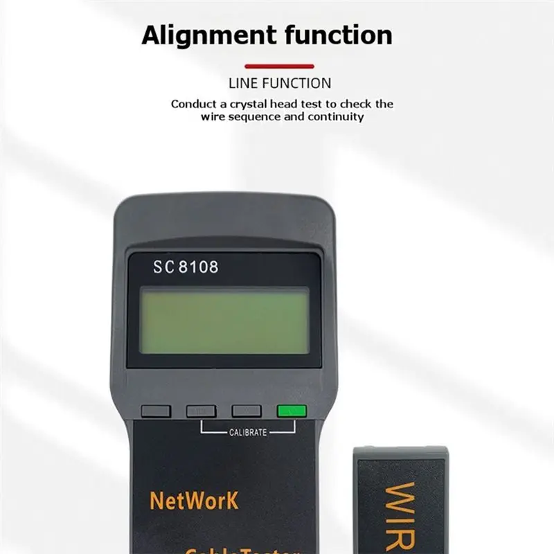 A69ESC-8108 Network Tester Meter For LAN Phone Cable Internet Cable Checker LCD For Telecommunication Projects