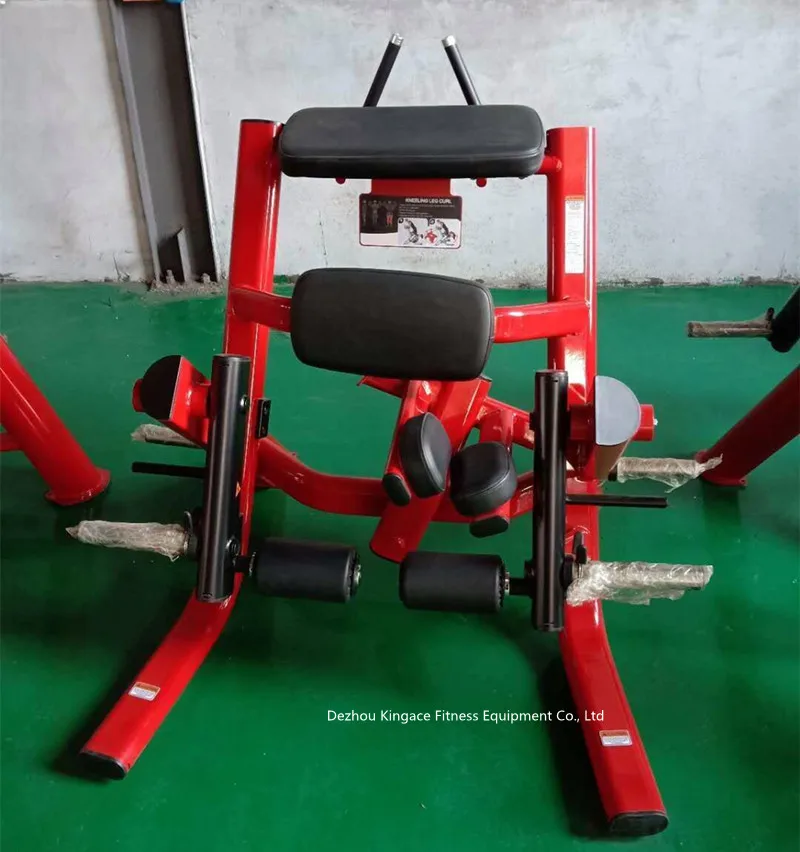 Commercial Gym Steel Plate Loaded Body Building Exercise Equipment Kneeling Leg Curl Machine for Back Strength Training Safety