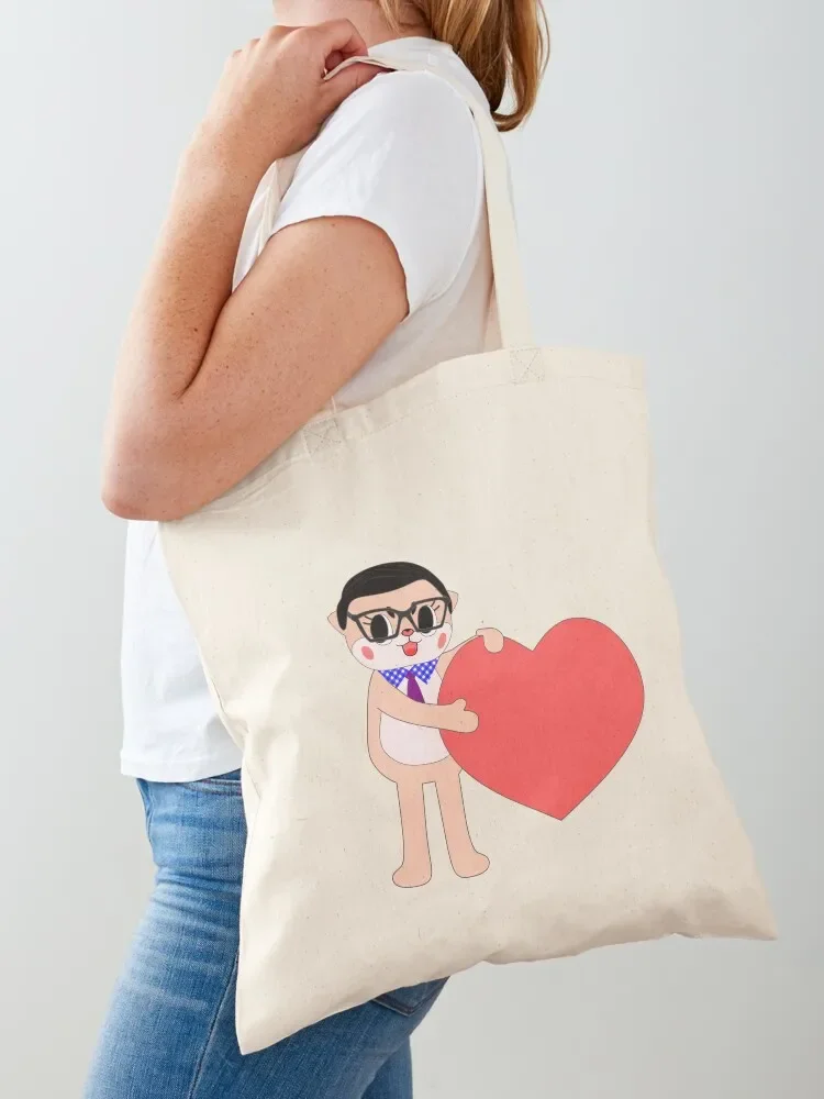 

Chiijohn Heart Tote Bag bag for beach custom fabric bag Portable shopping personalized tote
