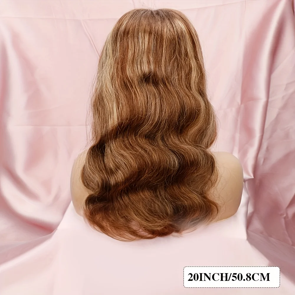 Peruca de Renda Frontal Ombre Loiro Mel 30 Polegadas 250% Densidade 13x4 HD com Destaques 4/27 Ombre Body Wave