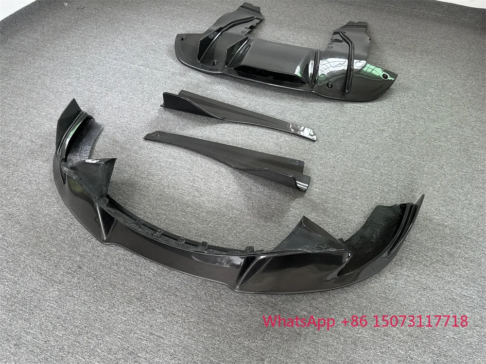 لـ 720s طقم الجسم V نمط تعديل ألياف الكربون مع المصد الأمامي المصد الخلفي التنانير الجانبية الخلفي سبويلر حالة جديدة #2
