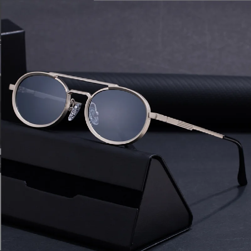 Kind shot fashion square sunglasses men luxury aluminum magnesium metal outdoor sunscreen glasses