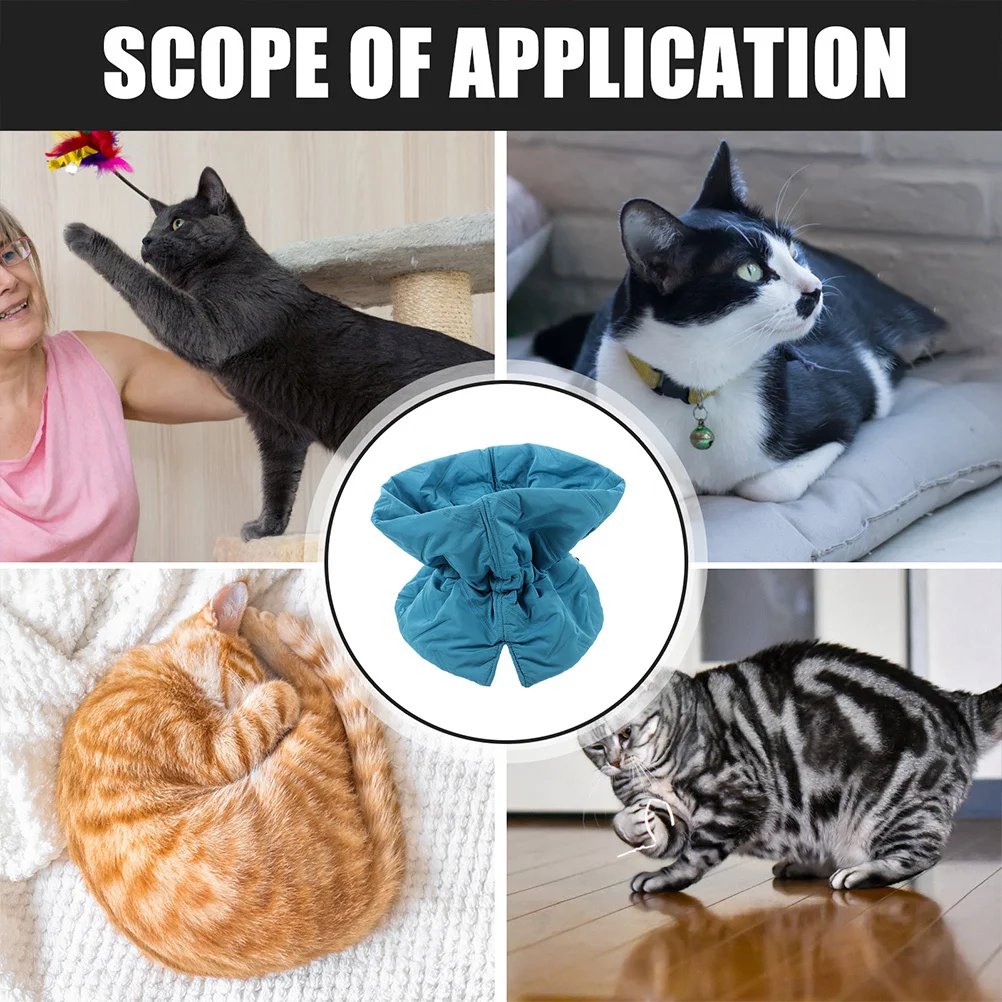 

Adjustable Cat Cone Collar Comfortable Polyester Soft Recovery Collar for After Surgery Anti Licking Collars Breathable