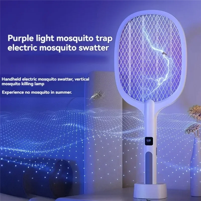 

B98A-Type-C Электрическая мухобойка от насекомых Перезаряжаемая съемная портативная автоматическая мухобойка в помещении и на открытом воздухе