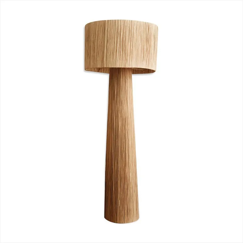 Styl japoński kreatywna ręcznie robione do domu tkana lampa do podłoga w pomieszczeniu życiowego sypialnia restauracja w stylu Retro lampa podłogowa