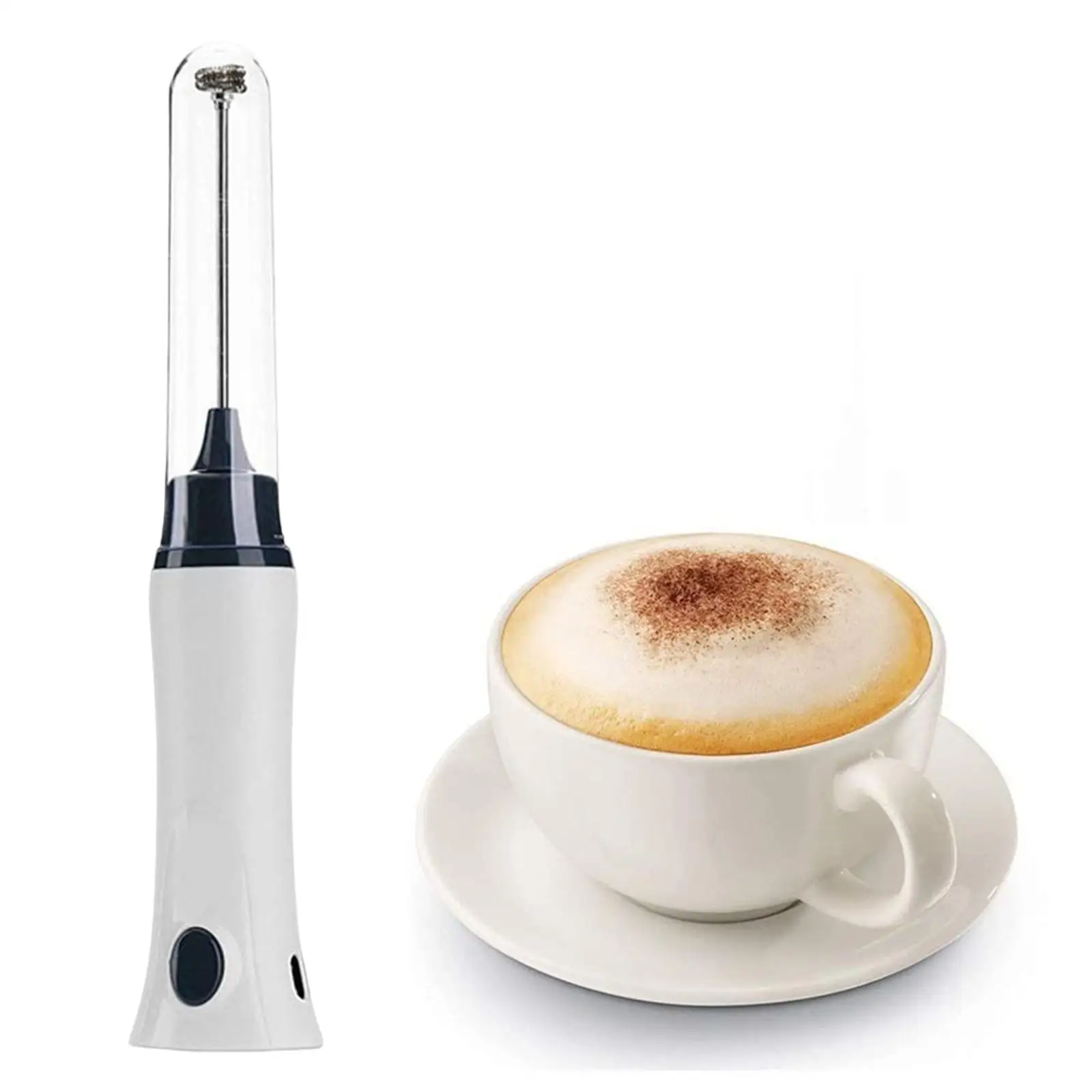 

Milk Frother Whisk Multi Purpose Whisk Drink Mixer with Foam Maker Rechargeable Mini for Matcha Frappe Lattes Egg Mix Coffee