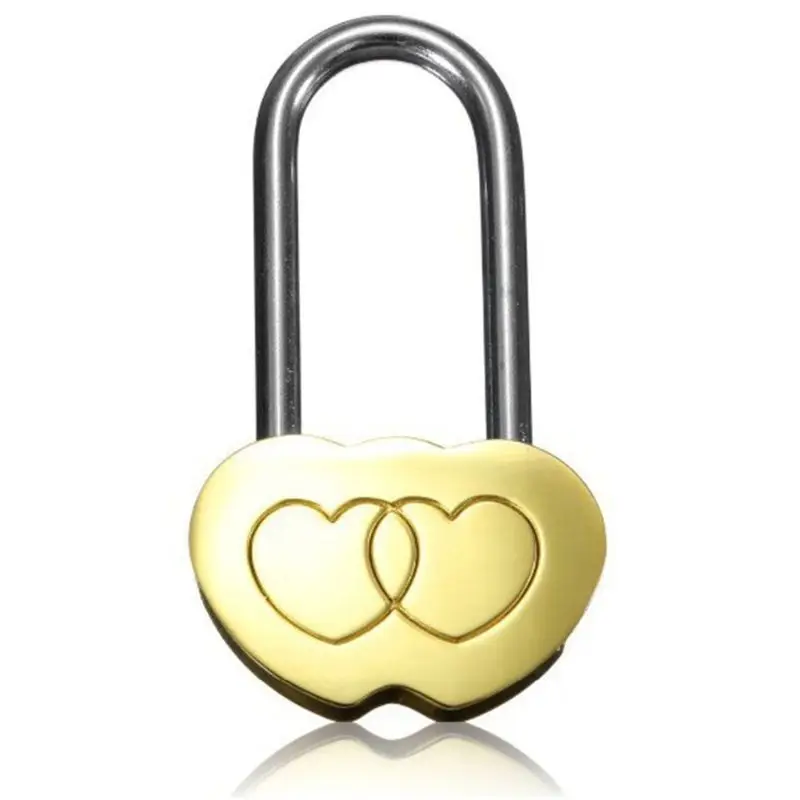 Personalized Padlock Engraved Double Heart Love Lock Valentines Anniversary Day Drop Shipping