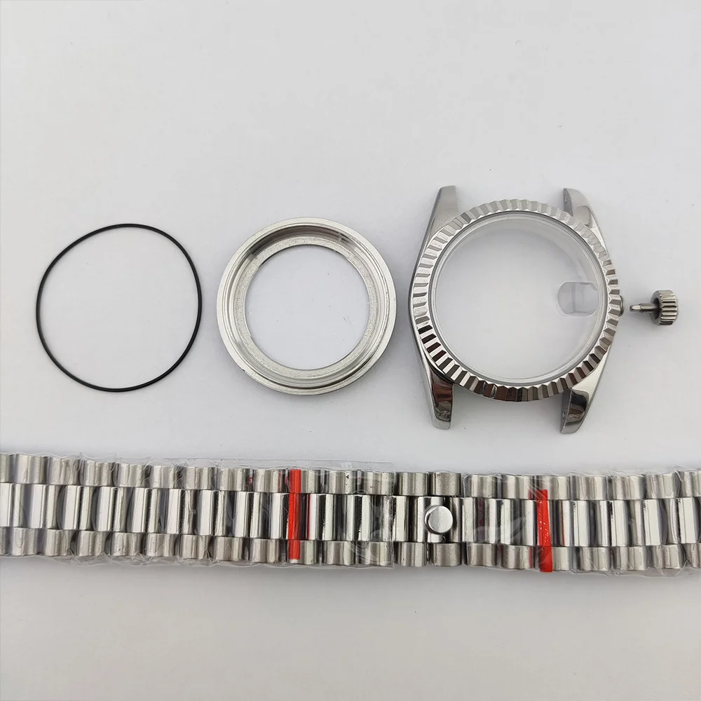 Корпус Miyota8285, 36 мм, корпус из нержавеющей стали, мужские автоматические часы с сапфировым стеклом, подходит для 8285, аксессуары для часов с механизмом