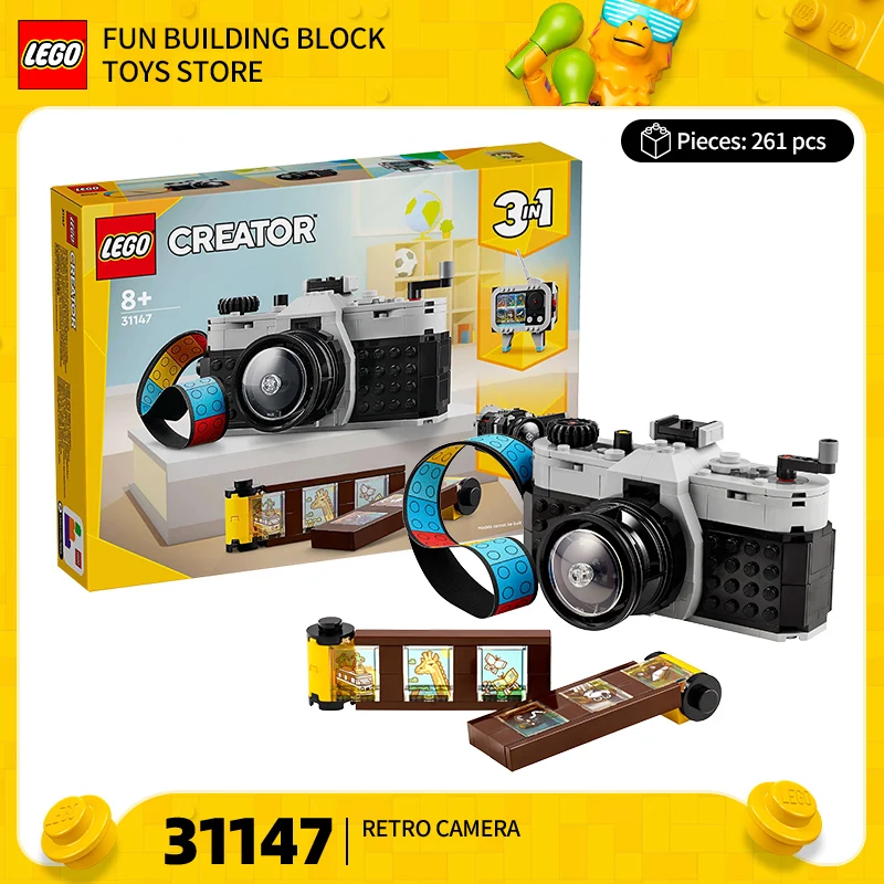 

Lego Block Creative 3-in-1 Series 31147 Retro Camera Children's Puzzle Block Toy Gift