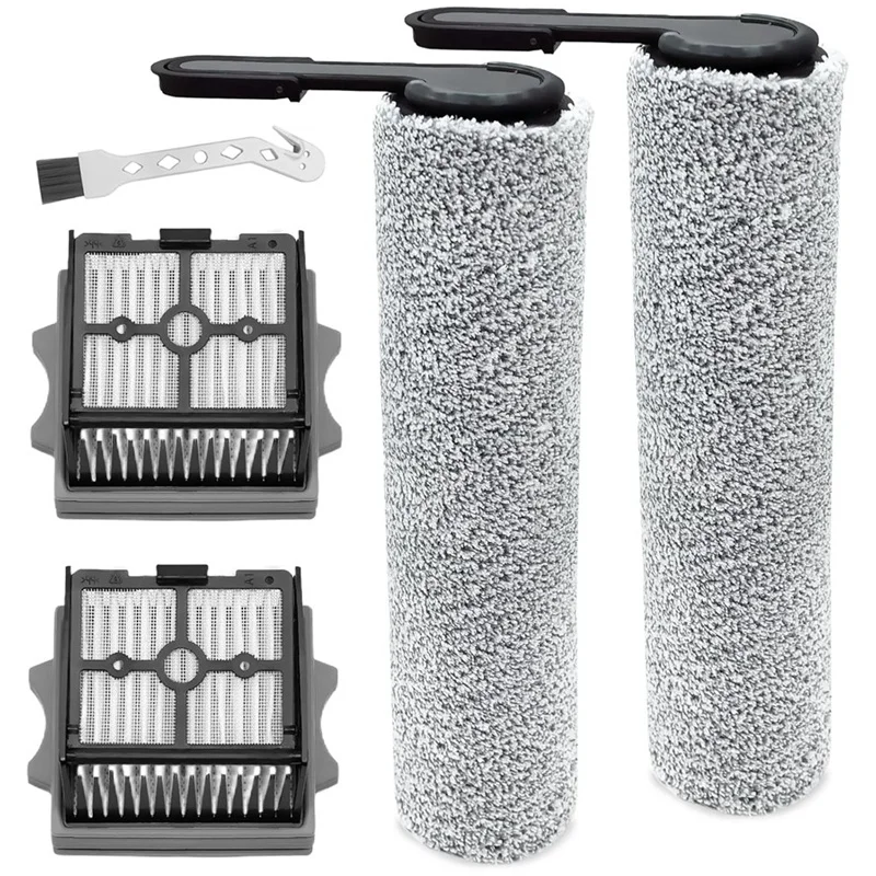 For Tineco Floor One Stretch S6 Wet And Dry Vacuum Cleaner Replacement Parts, Brush Rolls + Hepa Filters