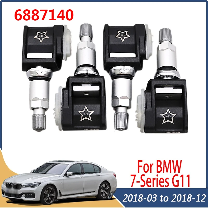 433 MHZ TPMS 6887140 Für 2018 BMW 7-Serie [G11] Reifendruck Sensor 4PCS A0009052102 FÜR 2016-2023 Mercedes-Benz E-Klasse [W213]