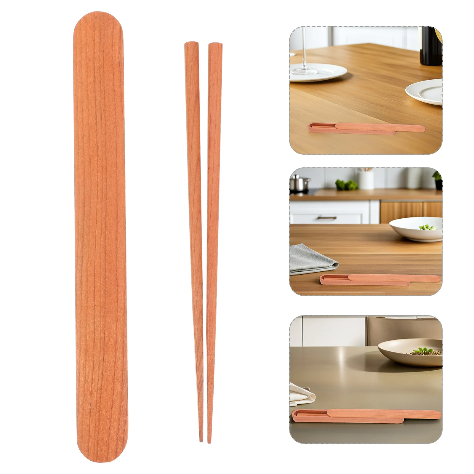 

1Pair Portable Wooden Chopsticks Set Reusable Travel Dining Utensils Japanese Style for Sushi Ramen Camping Picnic Outdoor Meals
