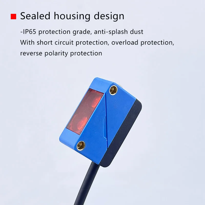 Diffuse reflection photoelectric sensor with built-in background suppression and NPN type 300mm for photoelectric switch operati