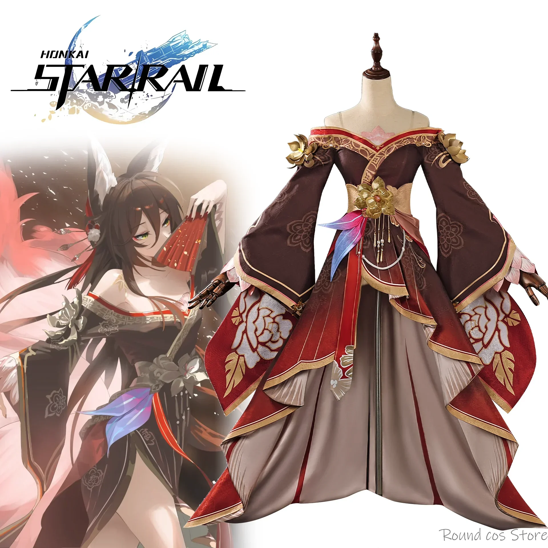 Game Honkai:Star Rail Fugue Tingyun Cosplay Costume Women Adult Kimono Uniform Full Set Top Accessories Suits Halloween Outfit