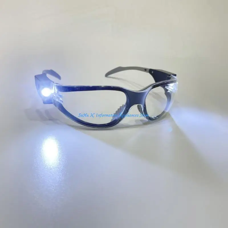 

Светодиодные защитные очки с зарядкой через USB, двухлучевые линзы из поликарбоната, защитные очки, удобные носовые упоры, для