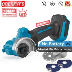 3inch Brushless Mini Cutting Machine Multifunctional Small Angle Grinder Cutting Wood Tool for 18V Lithium-Ion Battery