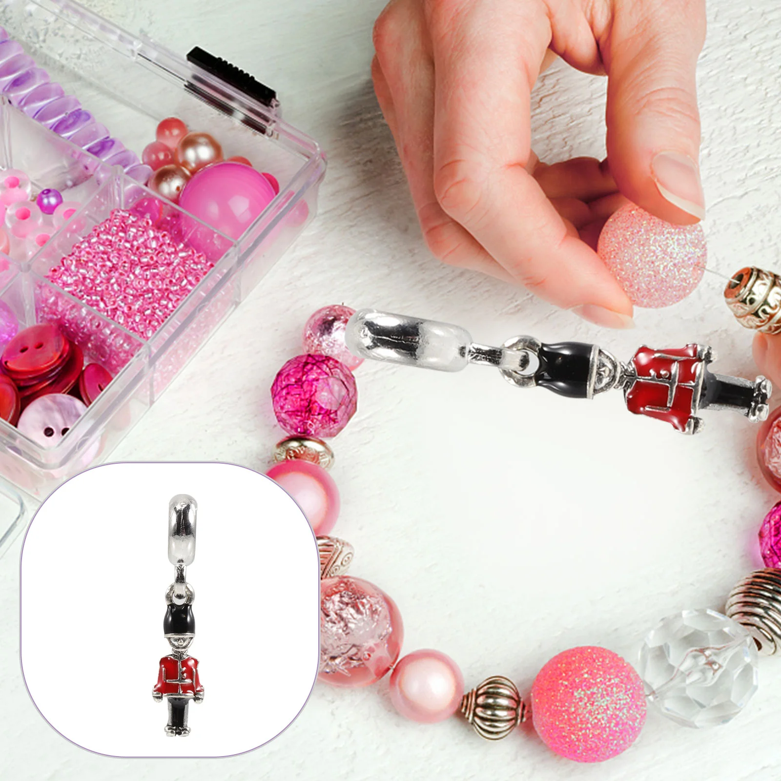 10 Pcs Christmas Nutcracker Accessories Necklace Jewelry Making Charms Metal Pendants for