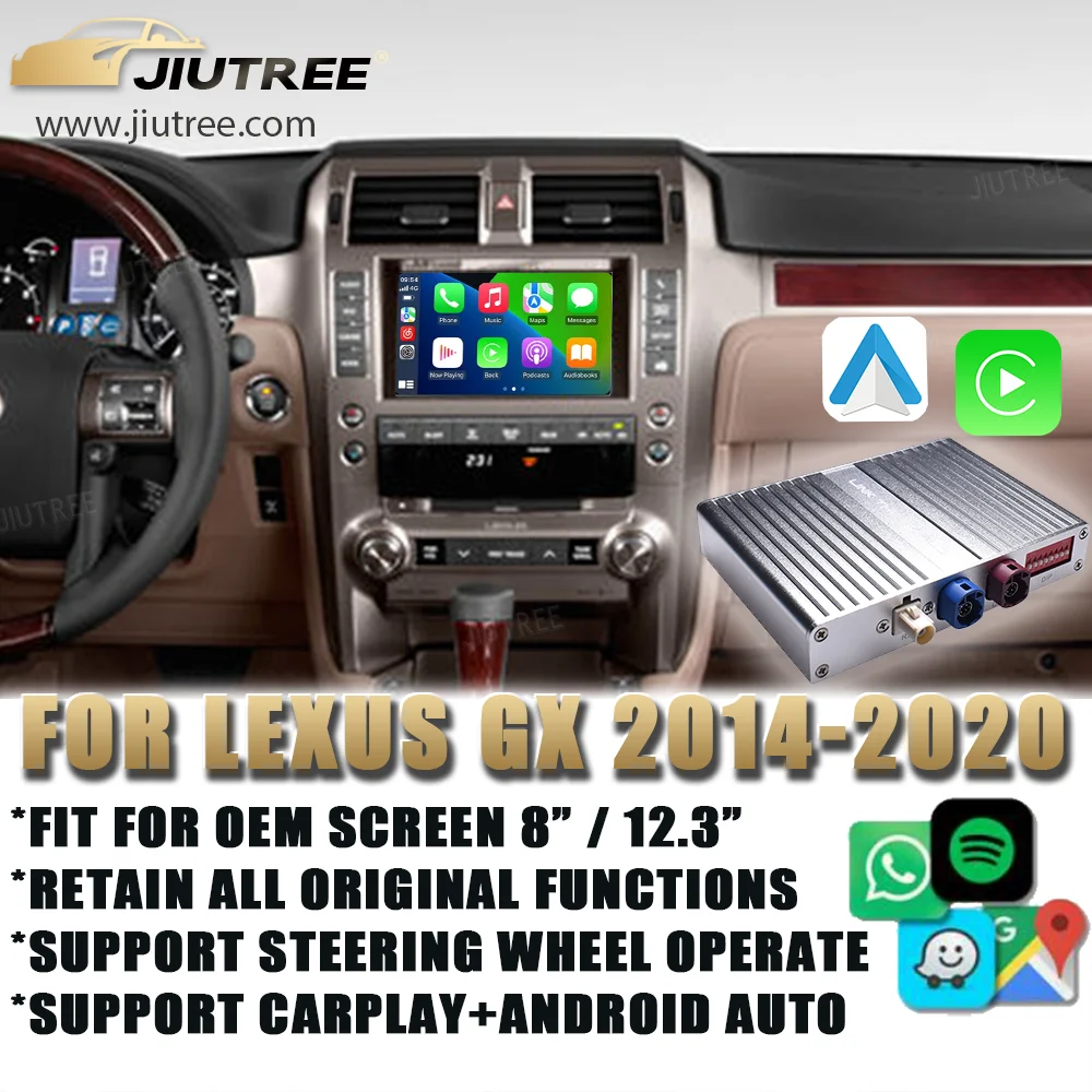 

Системная коробка Linux для Lexus GX GX460 GX470 GX55h 2014-2020, беспроводная Android Auto Carplay Box, зеркальная связь, GPS-навигация