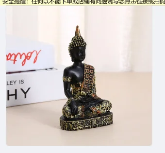 

Thai Sitting Buddha Statue Resin Meditation Decor Indoor Outdoor Home Garden Centerpiece Spiritual Buddha Blessings Ornament