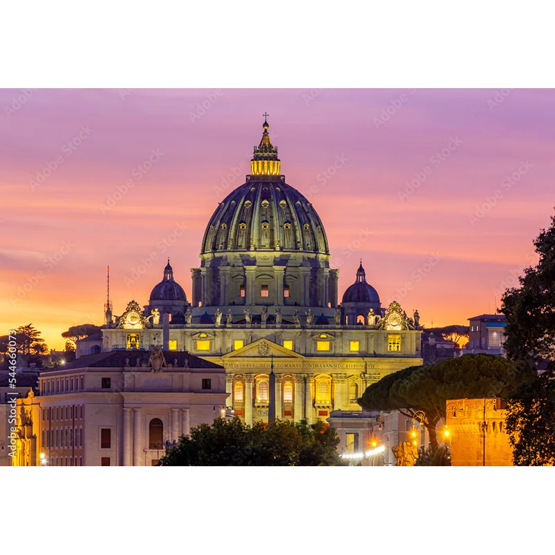 NITREE Art Cloth Background European Landscape Famous Scenic Spots Street  Night Scene Photography Background Props  OZ-14