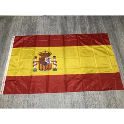 Spain National flag 60x90cm 90x150cm Polyester No Fade ESP ES Espana Spanish Flag hanging Banner for Celebration big flags