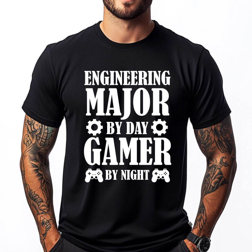 

Funny Engineering Student Engineer Gamer For Women Graphic Tees Men T Shirt Homme Luxury Brand Clothes Vegan