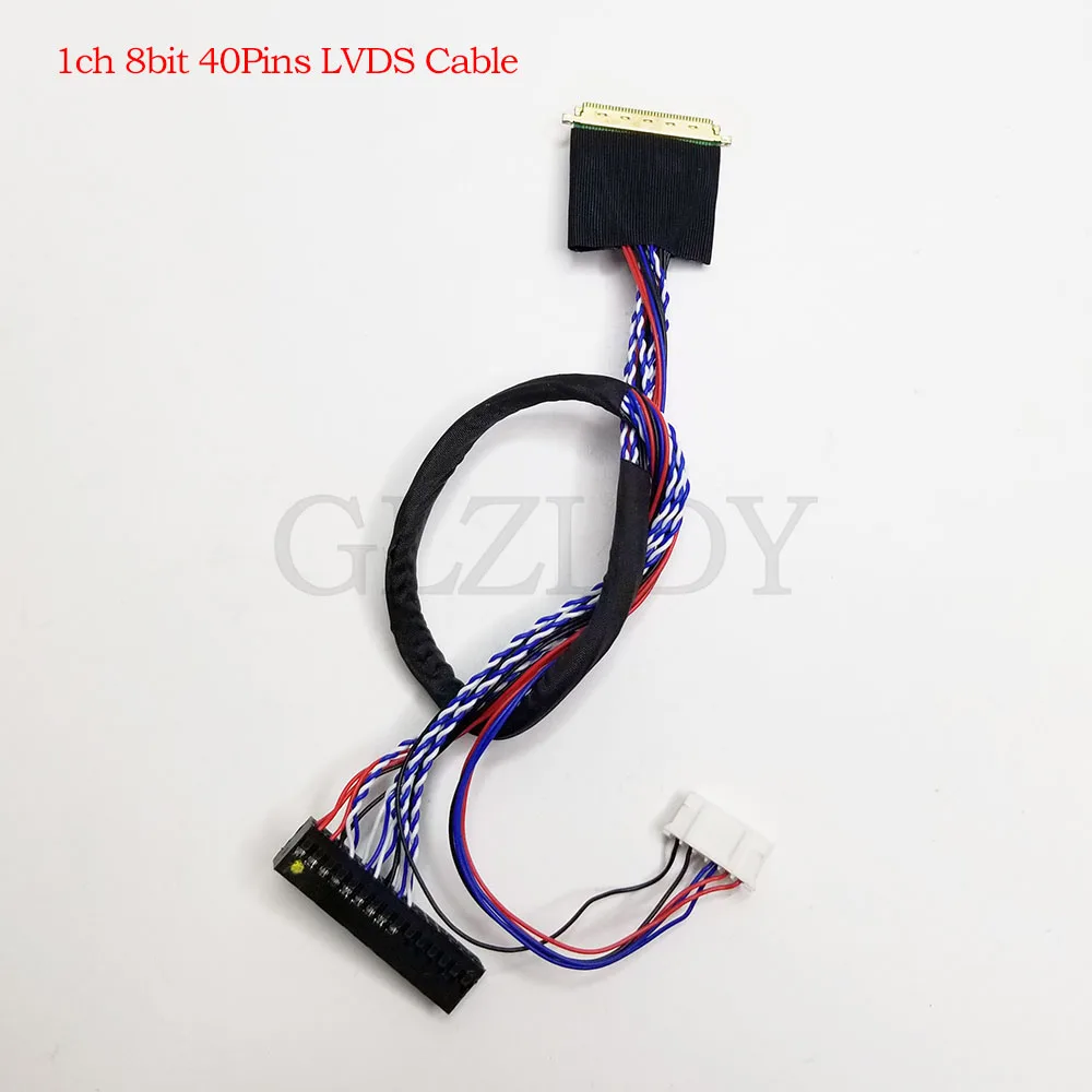 Universal 1Ch 8Bit 40Pins 0.5mm I-PEX20453 IPEX 20455 Notebook LED LCD LVDS Screen Cable for LCD DIY Modified display