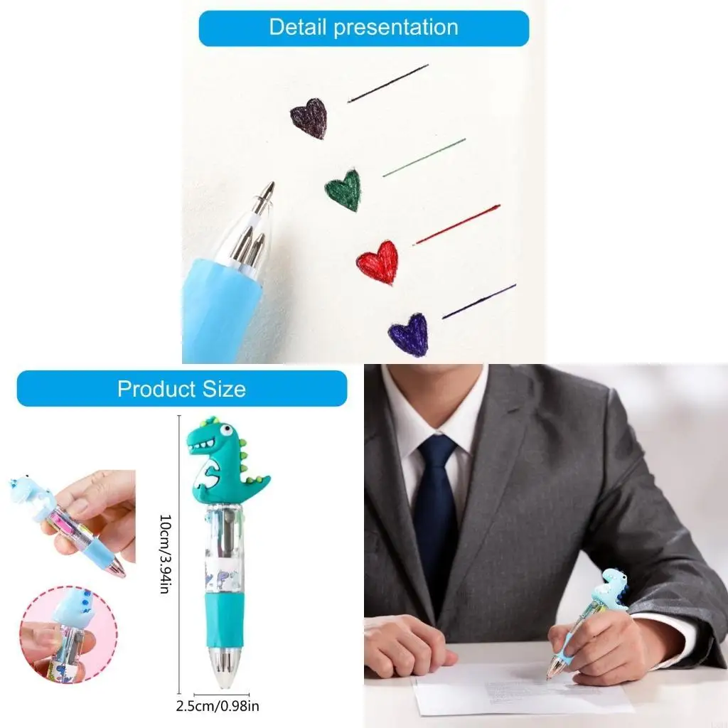 

4pcs antlectable ballpoint pen multicolor ballpoint pen 4 color-in-1 penpoint для написания и рисунка для детей.