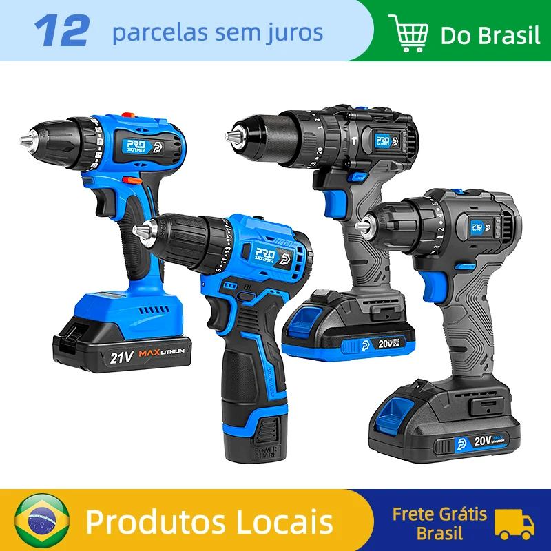 Brushless Electric Drill Cordless Screwdriver 16.8V/21V/20V, 35/40/45 Nm Li-ion Battery Power Driver  By PROSTORMER