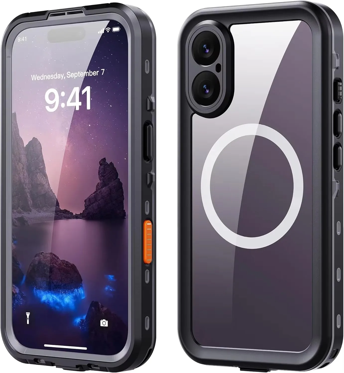 

Outdoor water Submersible sports Case IP68 Waterproof Magnetic Case for iPhone Air 17 16 17e 15 14 Plus 13 Pro Max with Screen