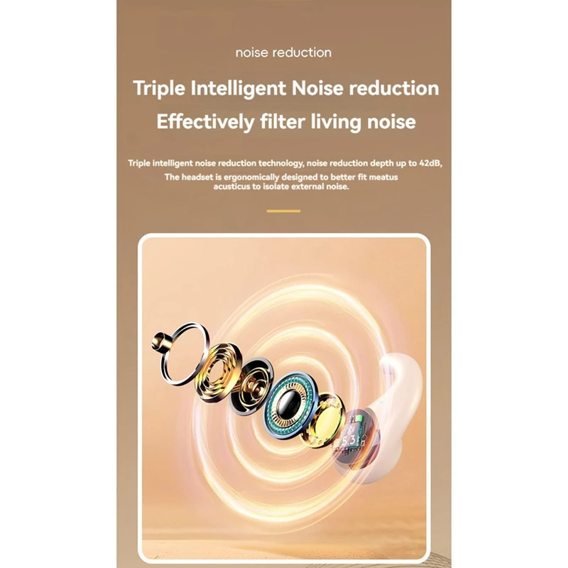 Mini Sleep Earphone Bluetooth 5.3 Wireless Invisible Earphones Waterproof Noise Reduction Headsets Universal