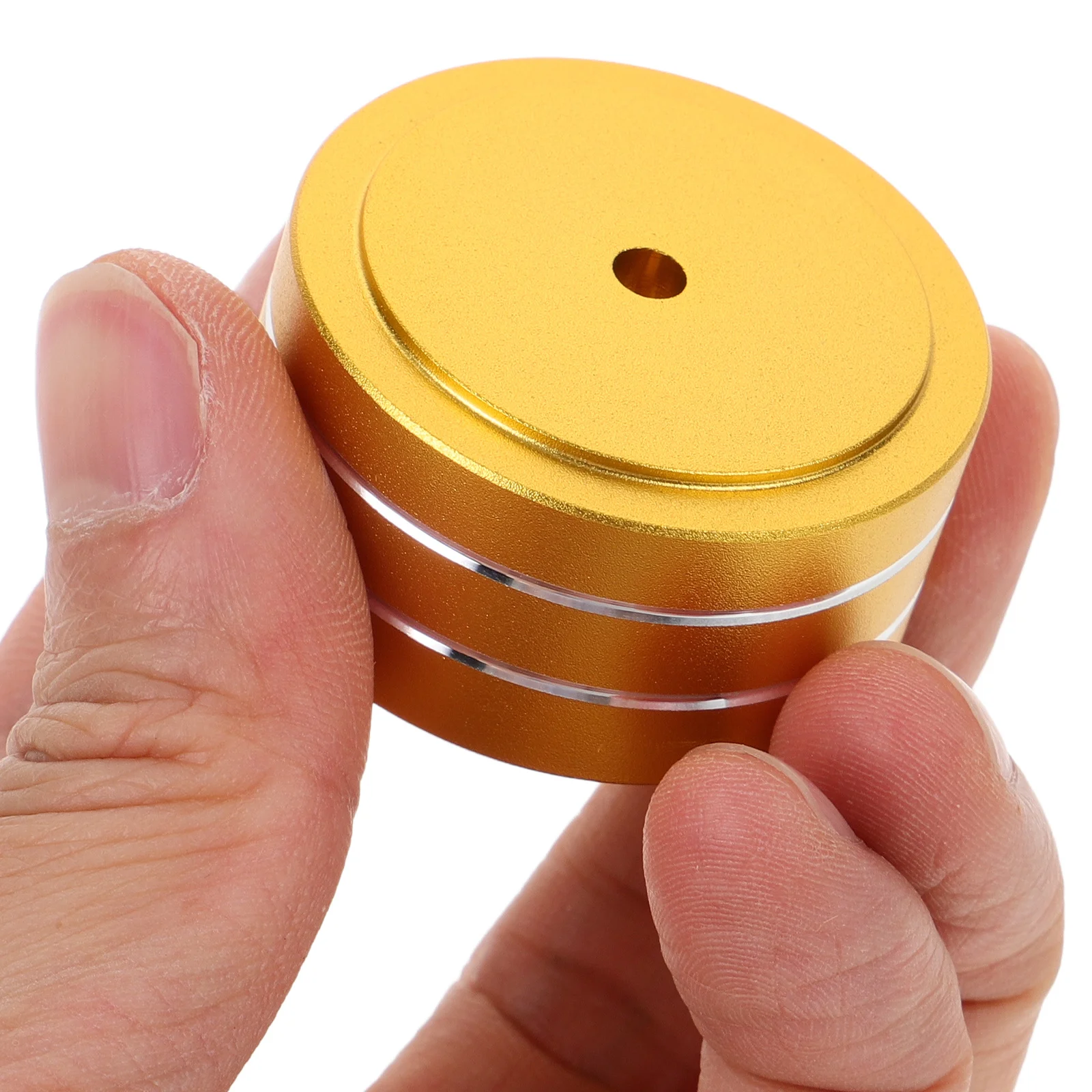 

4 set Aluminum Alloy Speaker Feet Pads Anti-Slip Vibration Dampening Isolating Base For Amplifier Cabinet Audio Equipment Stand