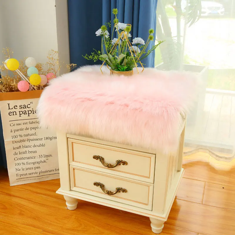 Soft Fluffy Faux Fur Carpets for Display Dressing Table Mat Home Decor Shaggy Fur Rugs Photography Background Cloth Fluffy Rug