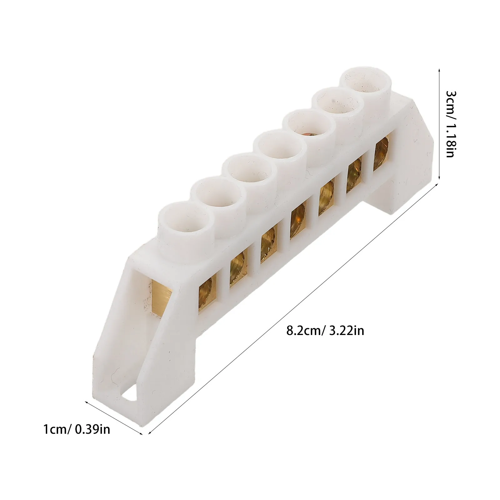 8 قطعة المسمار النحاس محطة التأريض قطاع موقف حافلة بار كتلة التوزيع الكهربائي سلك اتصال كتلة #3